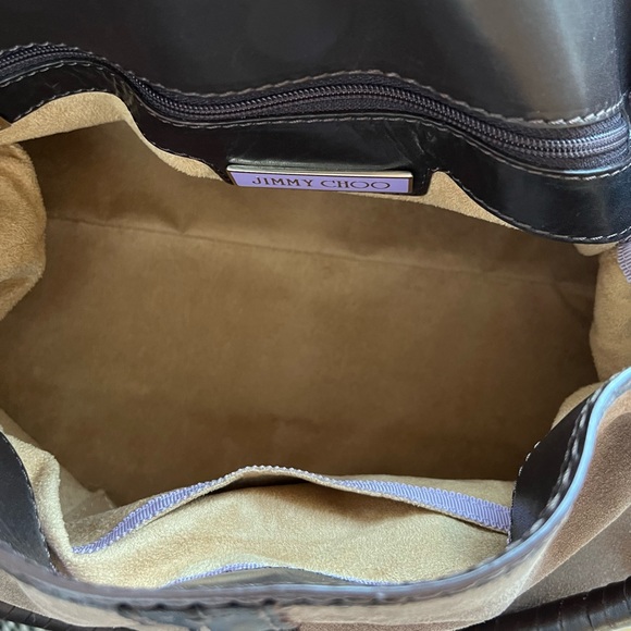Jimmy Choo Brown Suede Hobo Bag Pristine OS - Picture 5 of 9